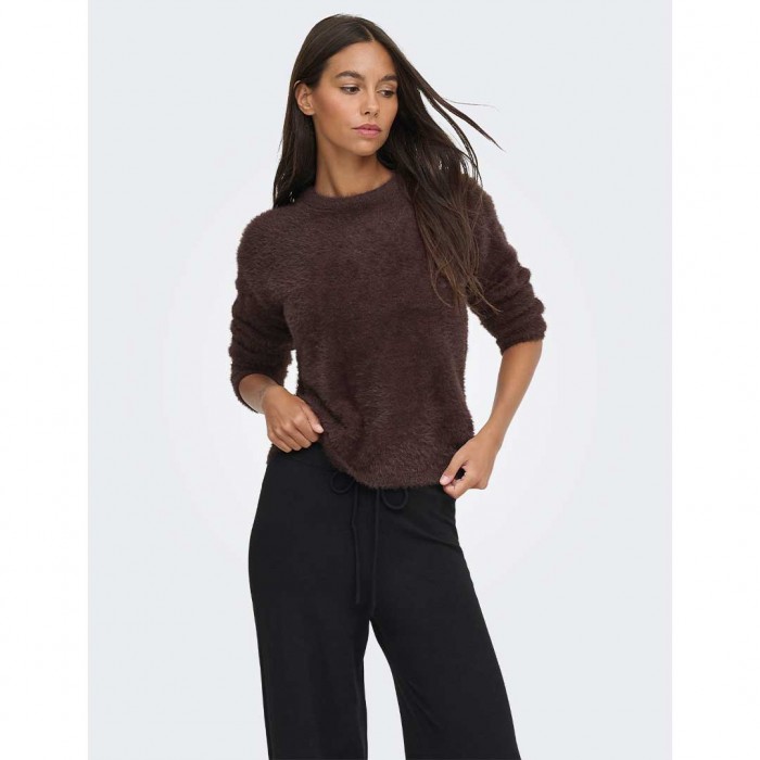 JDY JDYPRIME JAYLA L/S ON PULLOVER KNT NOOS BROWN