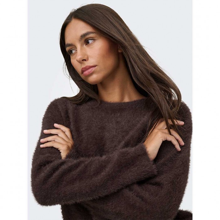 JDY JDYPRIME JAYLA L/S ON PULLOVER KNT NOOS BROWN