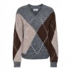 JDY JDYZOEY L/S VN ARGYLE PULLOVER KNT NOOS GRAY