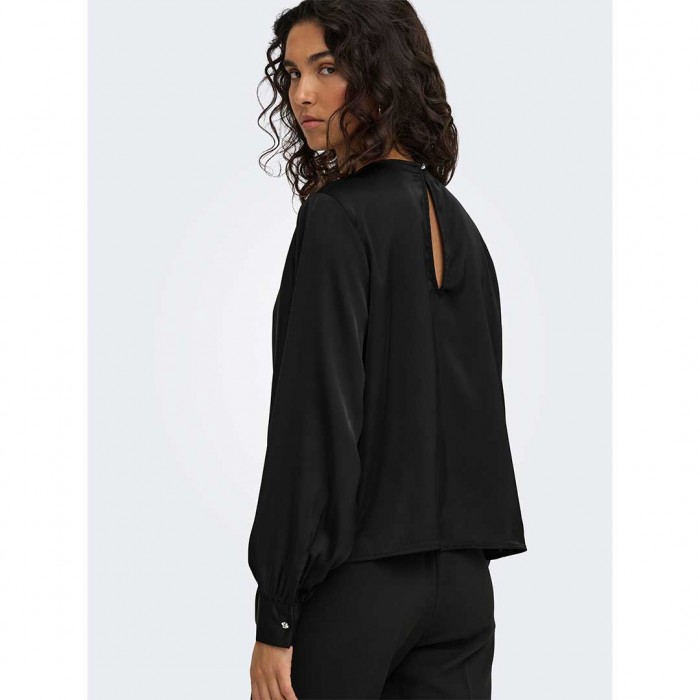 ONLY JDYROCKY L/S WATERFALL TOP WVN BLACK