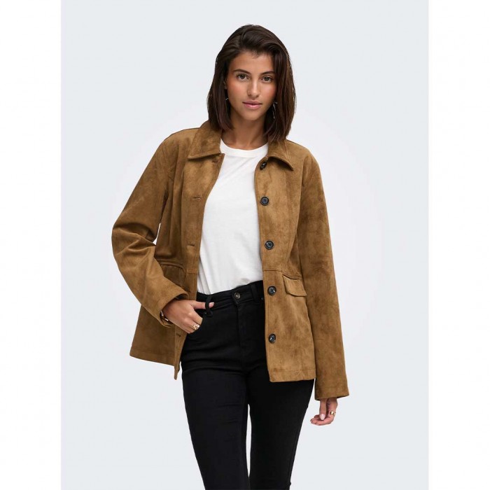 JDY JDYPARKER FAUX SUEDE JACKET OTW YFM LIGHT BROWN