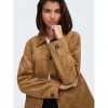 JDY JDYPARKER FAUX SUEDE JACKET OTW YFM LIGHT BROWN