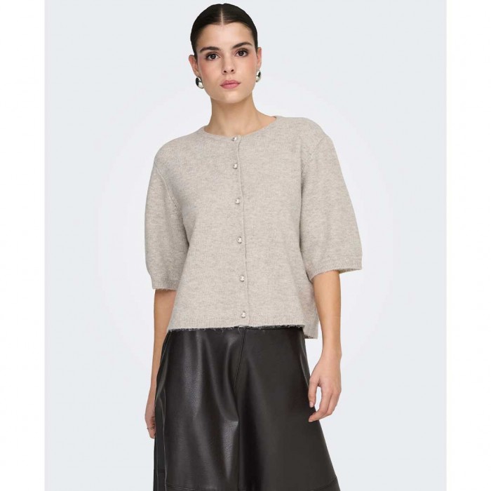JDY JDYRUE LIFE 2/4 PEARL CARDIGAN KNT NOOS ECRU