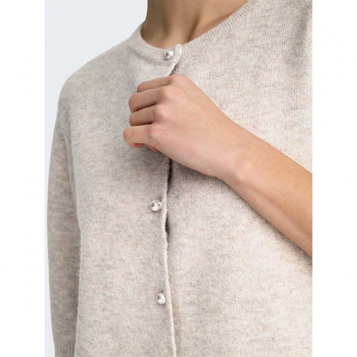 JDY JDYRUE LIFE 2/4 PEARL CARDIGAN KNT NOOS ECRU