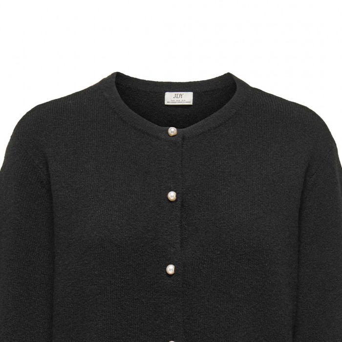JDY JDYRUE LIFE 2/4 PEARL CARDIGAN KNT NOOS BLACK