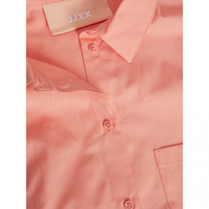 JJXX JXJAMIE RELAXED POPLIN SHIRT PINK / CORAL HAZE