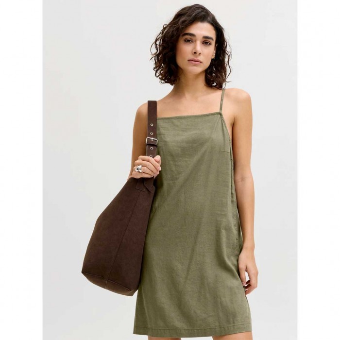 JJXX JXALMIRA PETRA LINEN BLEND SL DRESS WVN GREEN