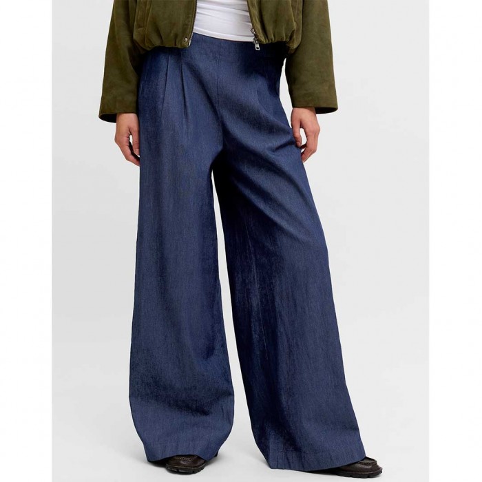 JJXX JXDEBBY CHAMBREY HW WIDE PANTS WVN BLUE