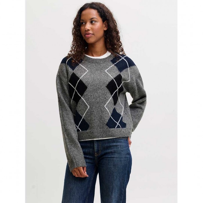 JJXX JXHARVI CREW NECK KNIT DARK GRAY