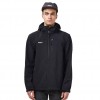 BASEHIT MENS SOFT SHELL JKT WITH DET/BLE HOOD - BD BLACK