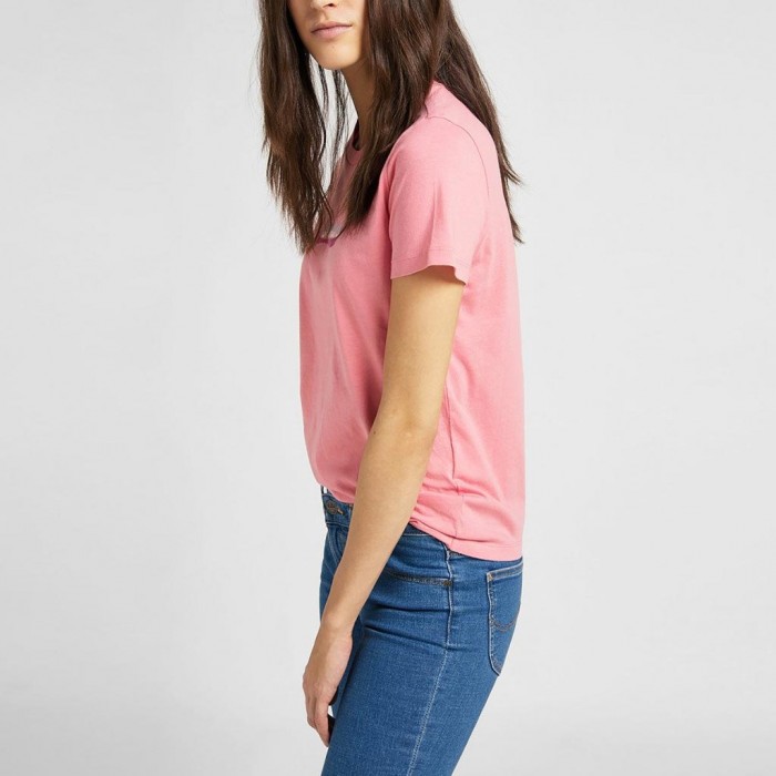 Lee Slim Logo Women's Tee PINK