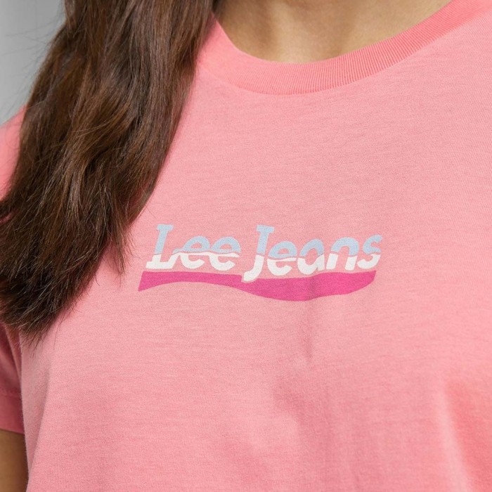 Lee Slim Logo Women's Tee PINK