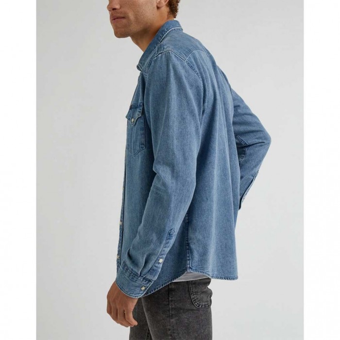 LEE Regular Western Shirt in Prep Blue