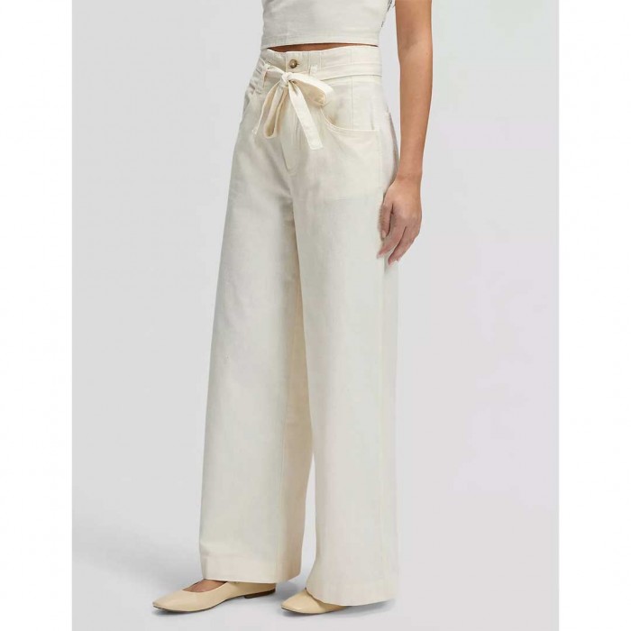 LEE Regular Pleated Lightweight Trousers ECRU
