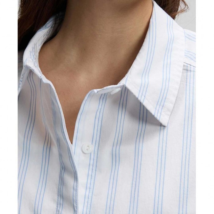 LEE WOMAN STRIPE SHIRT WHITE/CIEL