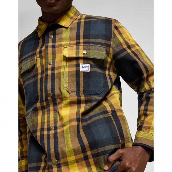 LEE MAN OVERSHIRT YELLOW/BLUE