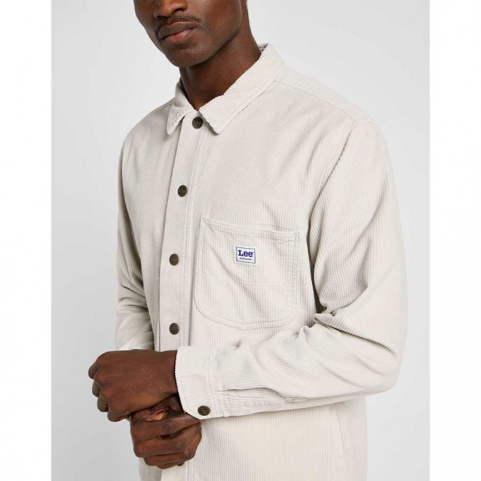 LEE MAN COTLE OVERSHIRT WHITE