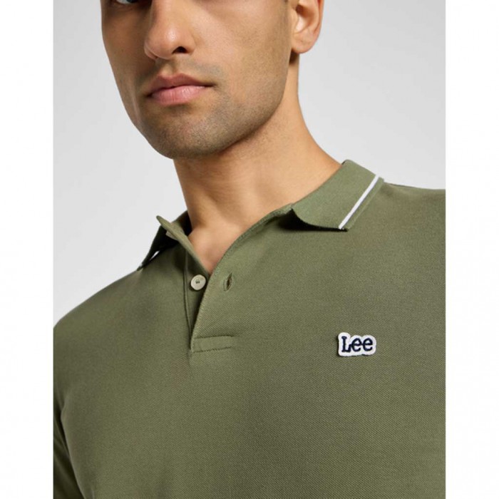 LEE MAN POLO T SHIRT LONGSLEEVE GREEN