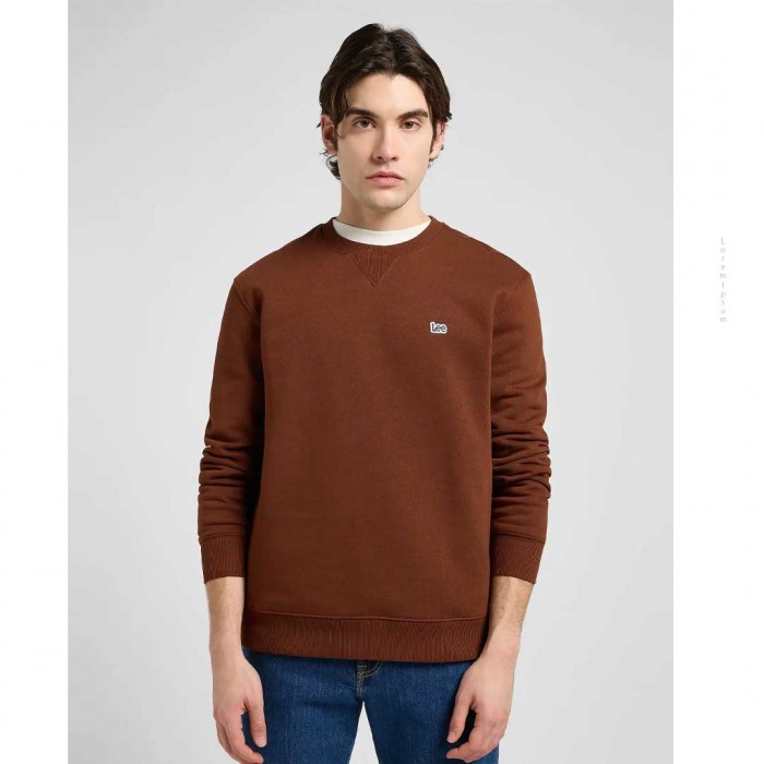 LEE PATCH CREW SWS LUXE BROWN