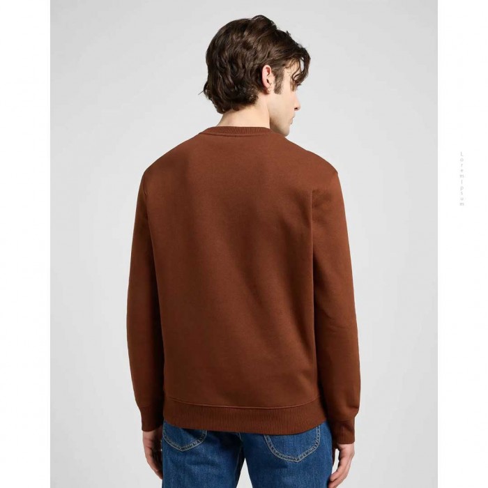 LEE PATCH CREW SWS LUXE BROWN