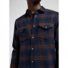 LEE MAN Clean Western Shirt BLUE/BROWN LEE MAN Clean Western Shirt BLUE/BROWN