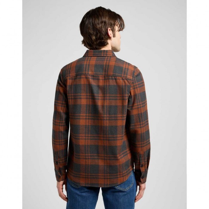 LEE MAN Leesure Shirt Copper Fields BROWN