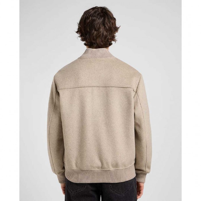 LEE Regular Wool Bomber Jacket ECRU