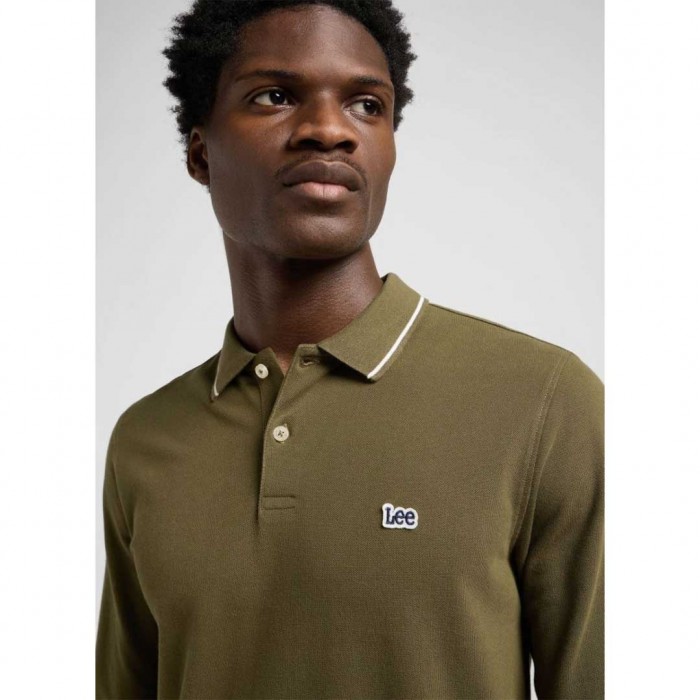 LEE Mens Pique Polo GREEN