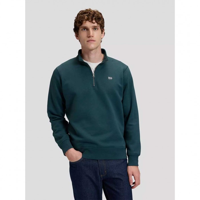 LEE MAN Regular Patch Half Zip Sweatshirt GREEN
