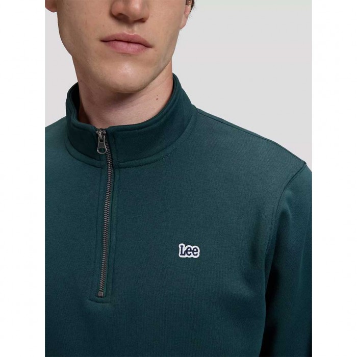 LEE MAN Regular Patch Half Zip Sweatshirt GREEN