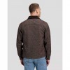 LEE MAN Loose Corduroy Collar Mix Overshirt BROWN