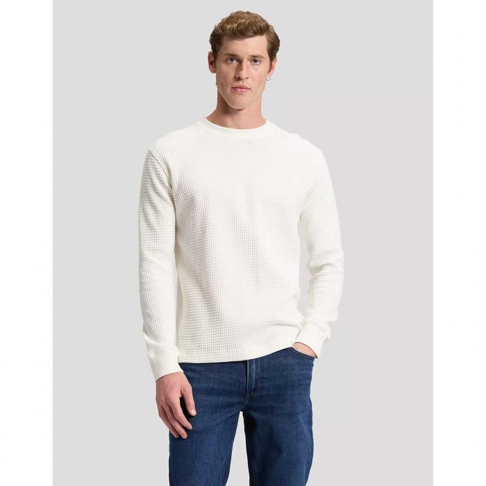 LEE MAN Regular Long Sleeve Waffle OFF WHITE
