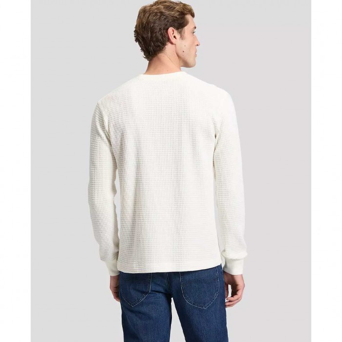 LEE MAN Regular Long Sleeve Waffle OFF WHITE