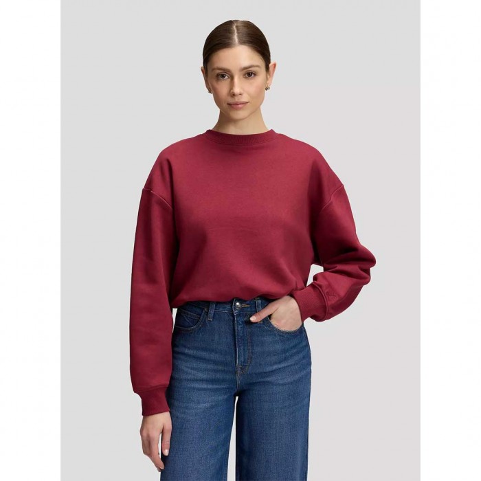 LEE WOMAN SWEATSHIRT DARK RED