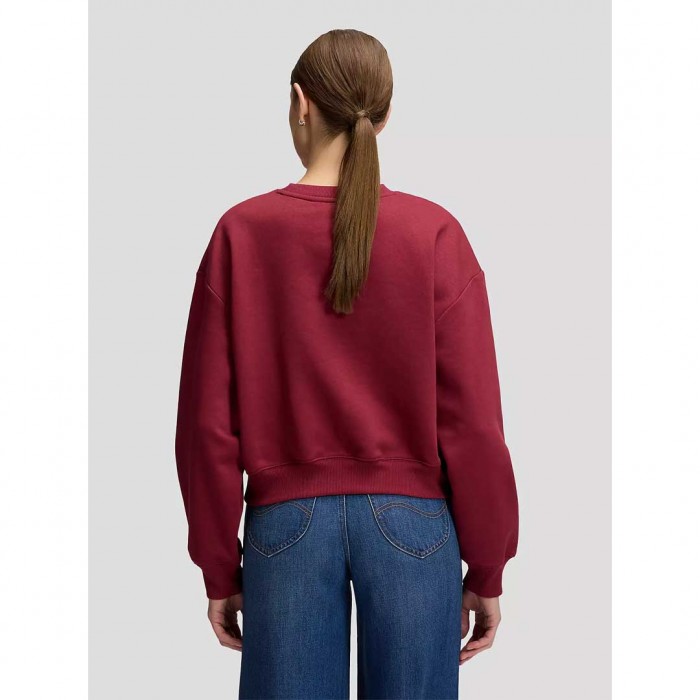 LEE WOMAN SWEATSHIRT DARK RED