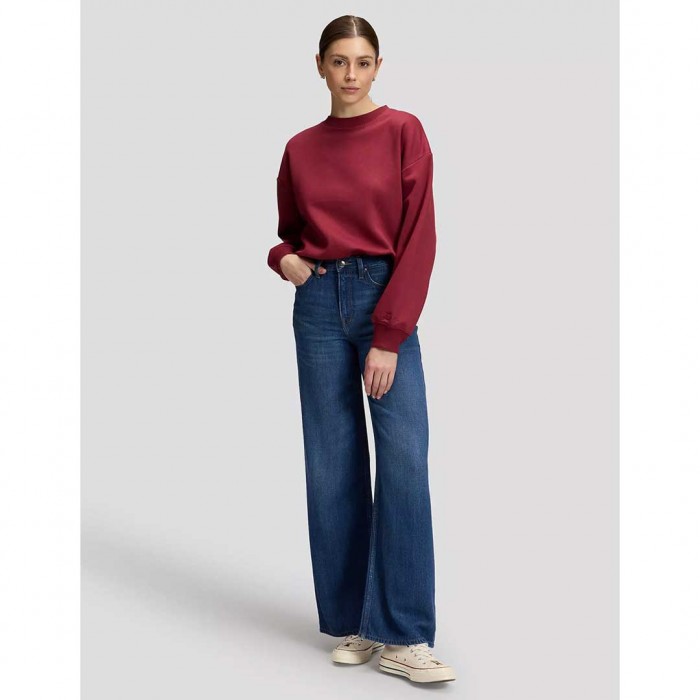LEE WOMAN SWEATSHIRT DARK RED