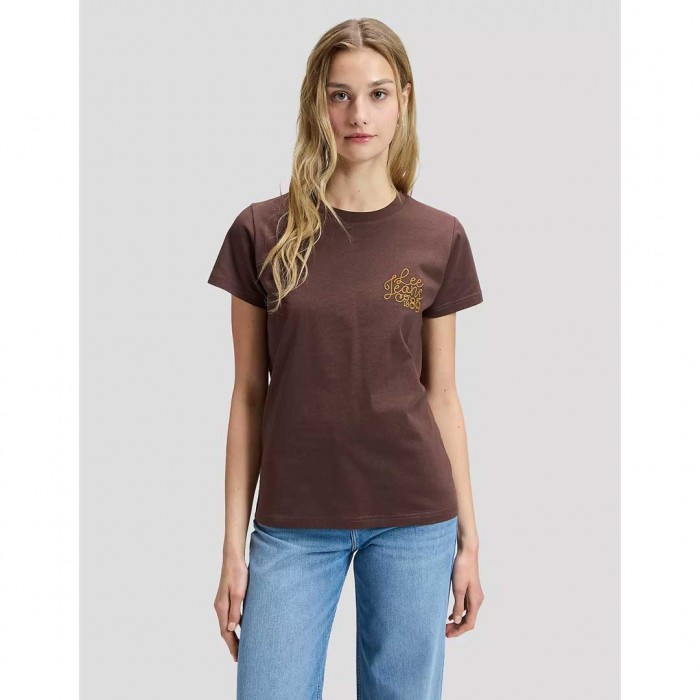 LEE WOMAN T SHIRT BROWN