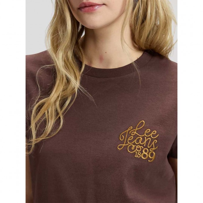 LEE WOMAN T SHIRT BROWN