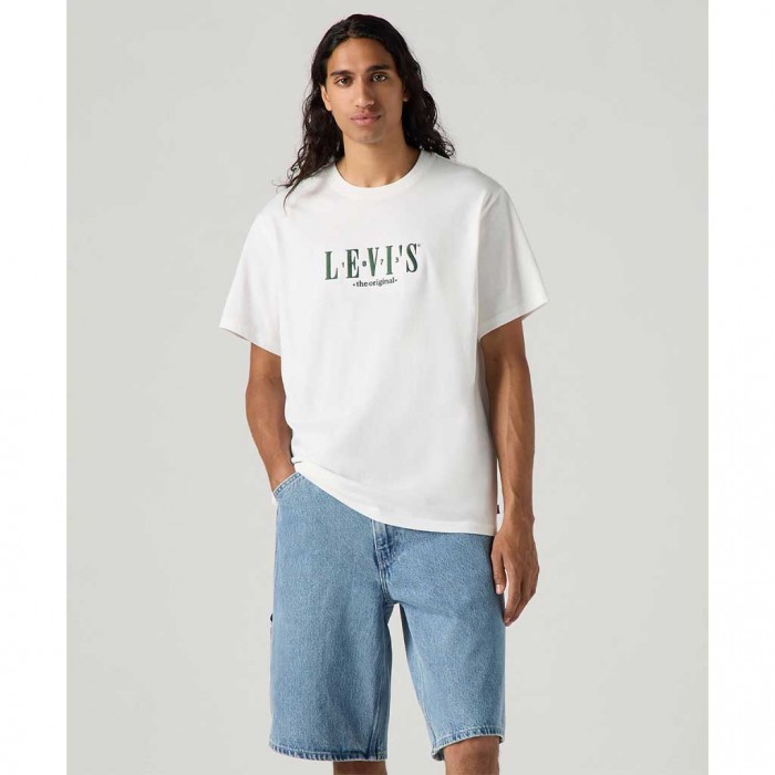 LEVIS Relaxed Fit Short Sleeve Graphic Tee WHITE