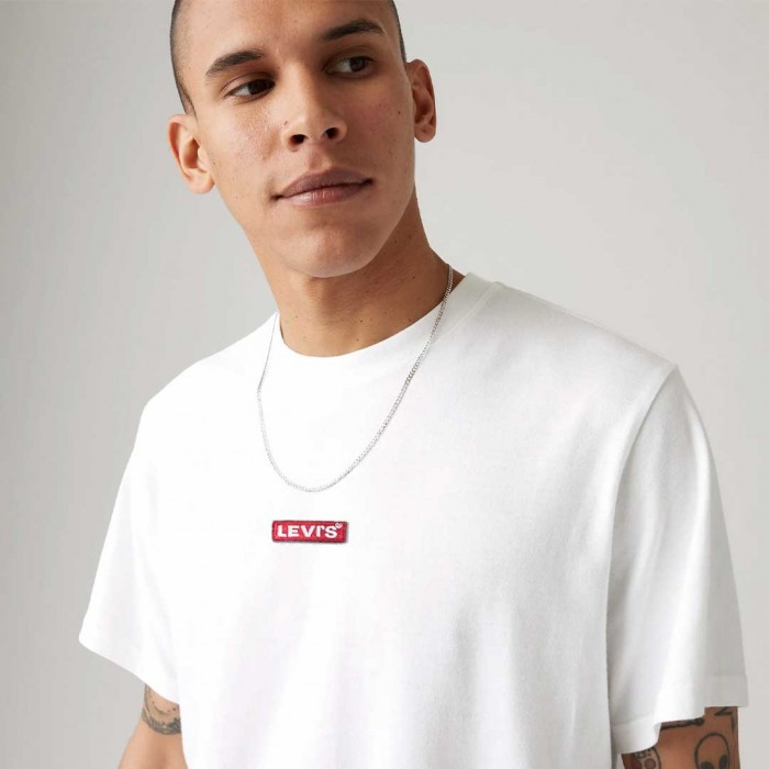 LEVIS Relaxed Baby Tab Short Sleeve Tee WHITE