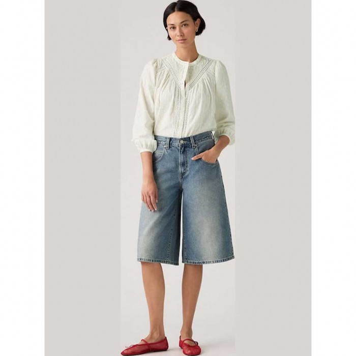 LEVIS Women's Jean Shorts Med Indigo