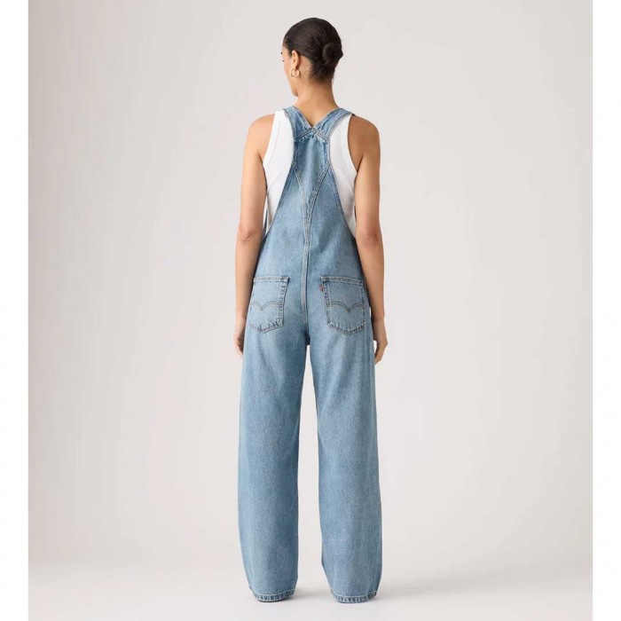 LEVIS WOMAN Baggy Overalls LIGHT BLUE