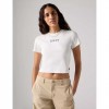 LEVIS WOMAN CROP T SHIRT WHITE LEVIS WOMAN CROP T SHIRT WHITE
