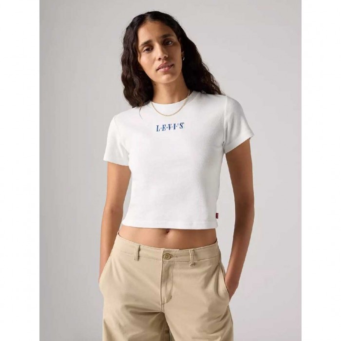 LEVIS WOMAN CROP T SHIRT WHITE