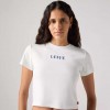 LEVIS WOMAN CROP T SHIRT WHITE LEVIS WOMAN CROP T SHIRT WHITE