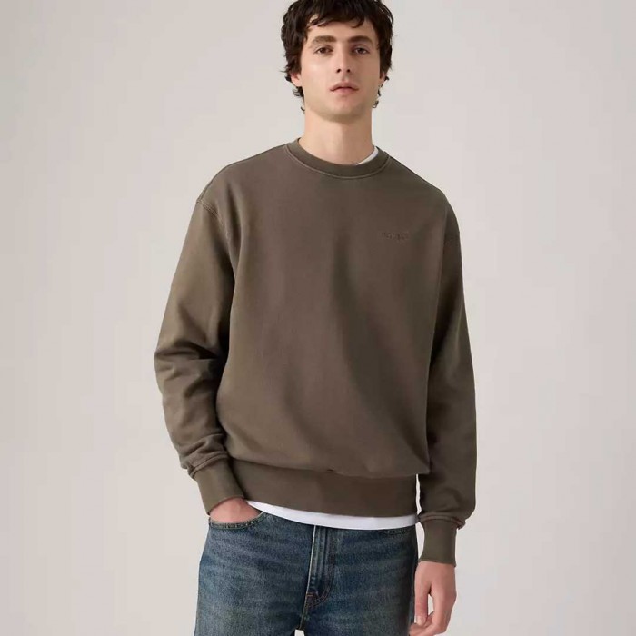 LEVIS Authentic Crewneck Sweatshirt BROWN