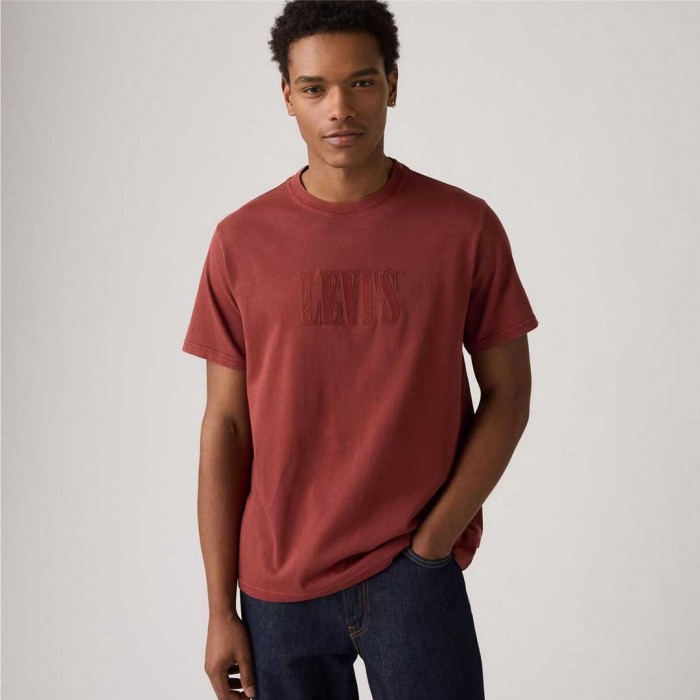 LEVIS SS RELAXED FIT TEE DARK RED