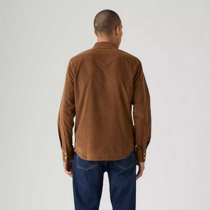 LEVIS Barstow Standard Fit Western Shirt BROWN