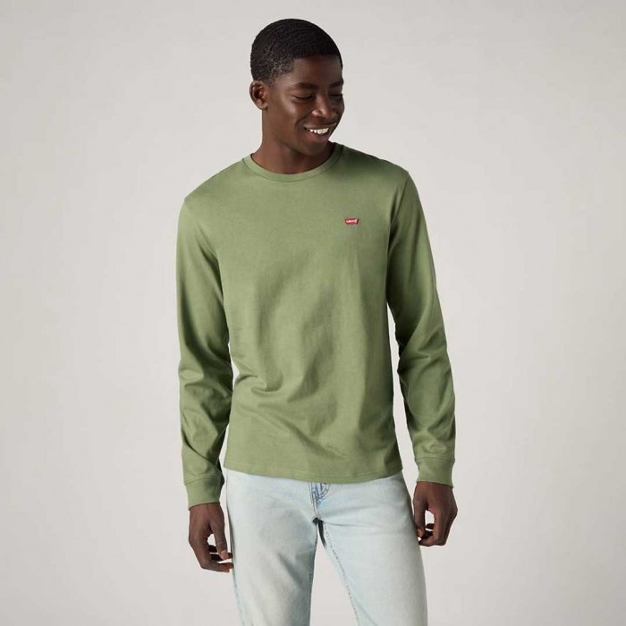 LEVIS Original Housemark Long Sleeve Tee GREEN