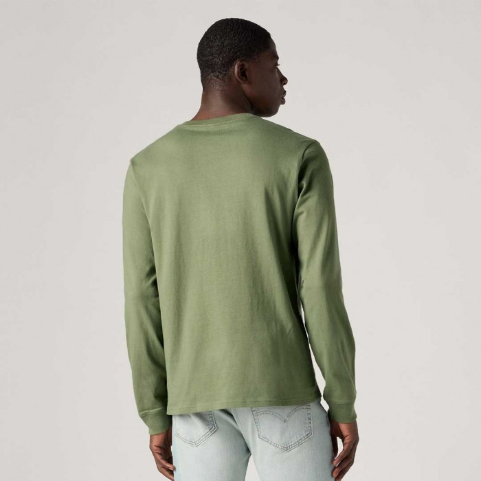 LEVIS Original Housemark Long Sleeve Tee GREEN
